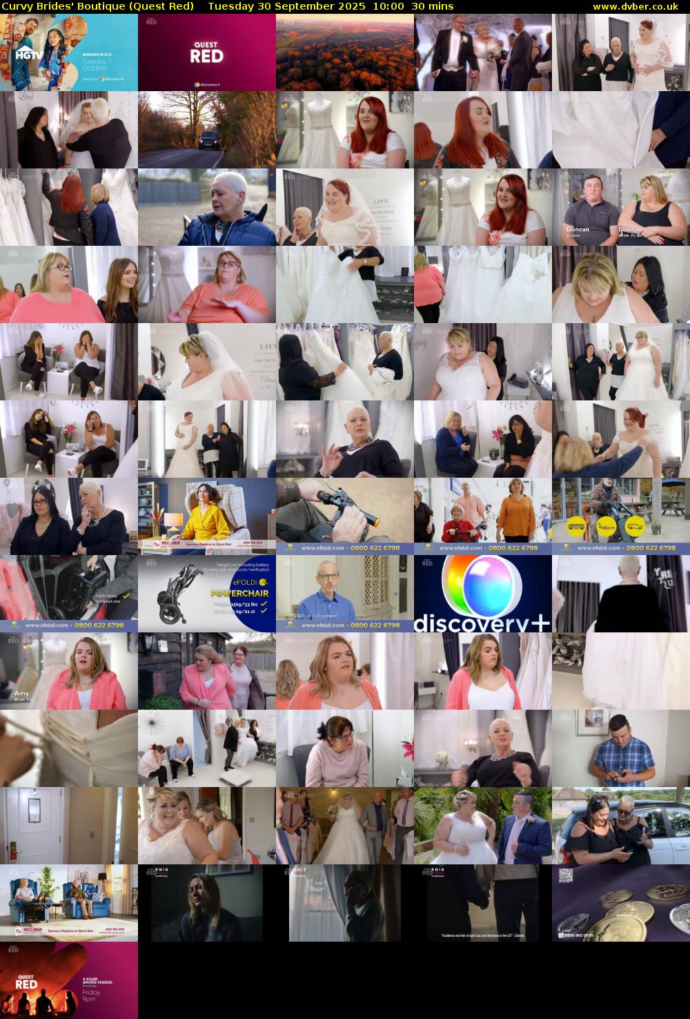 Curvy Brides' Boutique (Quest Red) Tuesday 30 September 2025 10:00 - 10:30