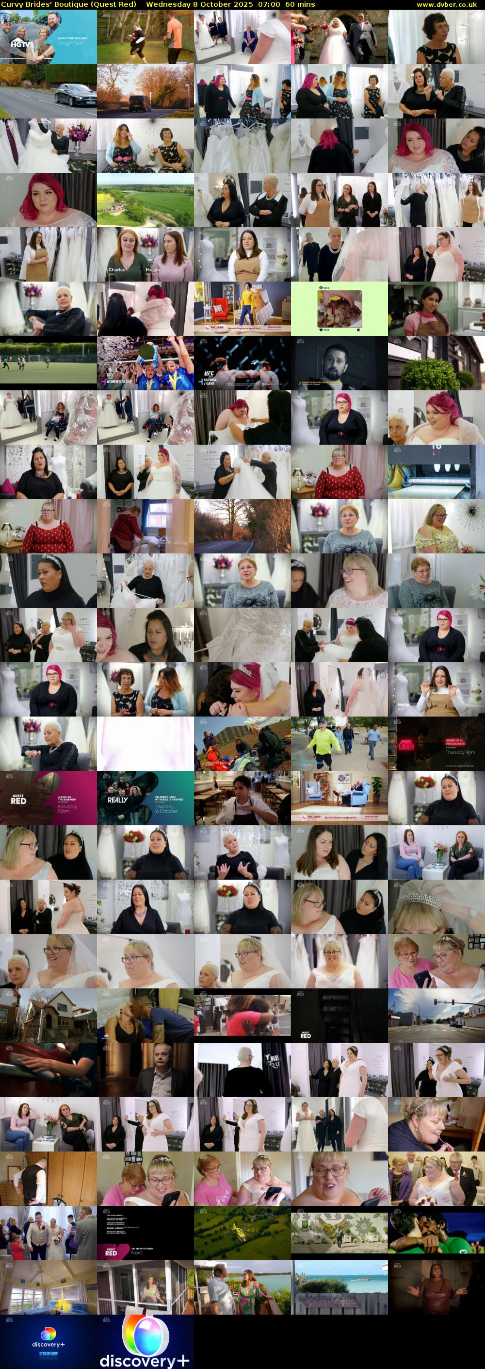 Curvy Brides' Boutique (Quest Red) Wednesday 8 October 2025 07:00 - 08:00
