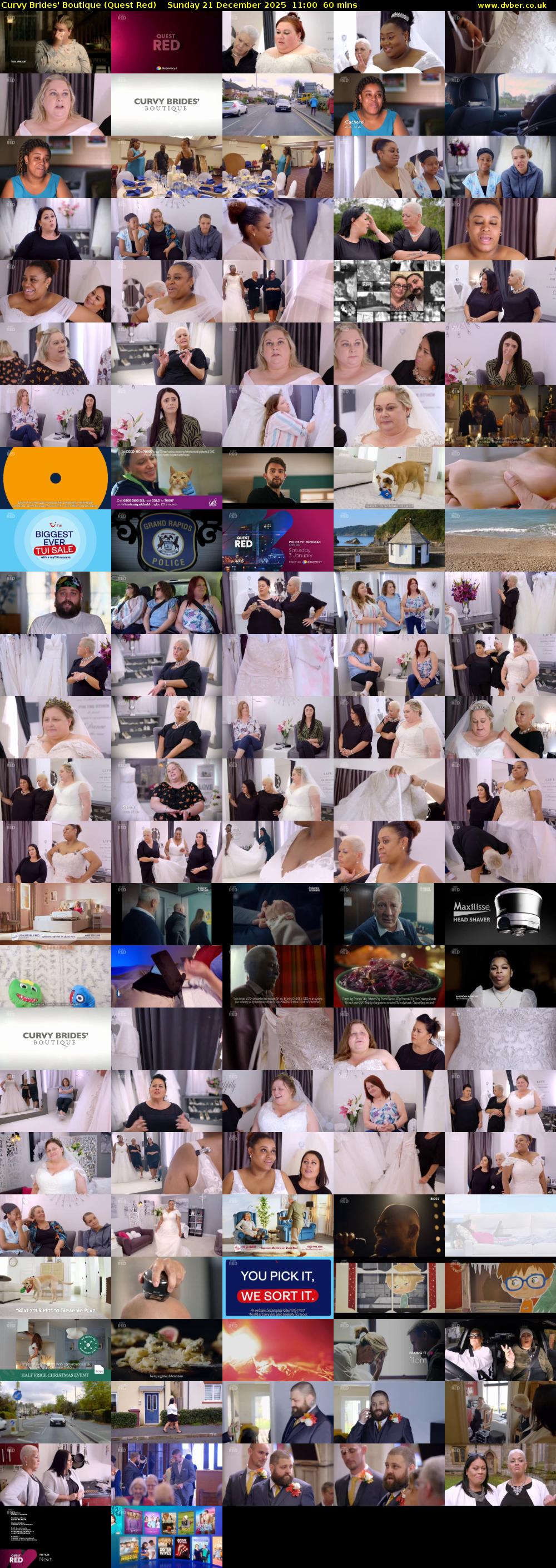 Curvy Brides' Boutique (Quest Red) Sunday 21 December 2025 11:00 - 12:00