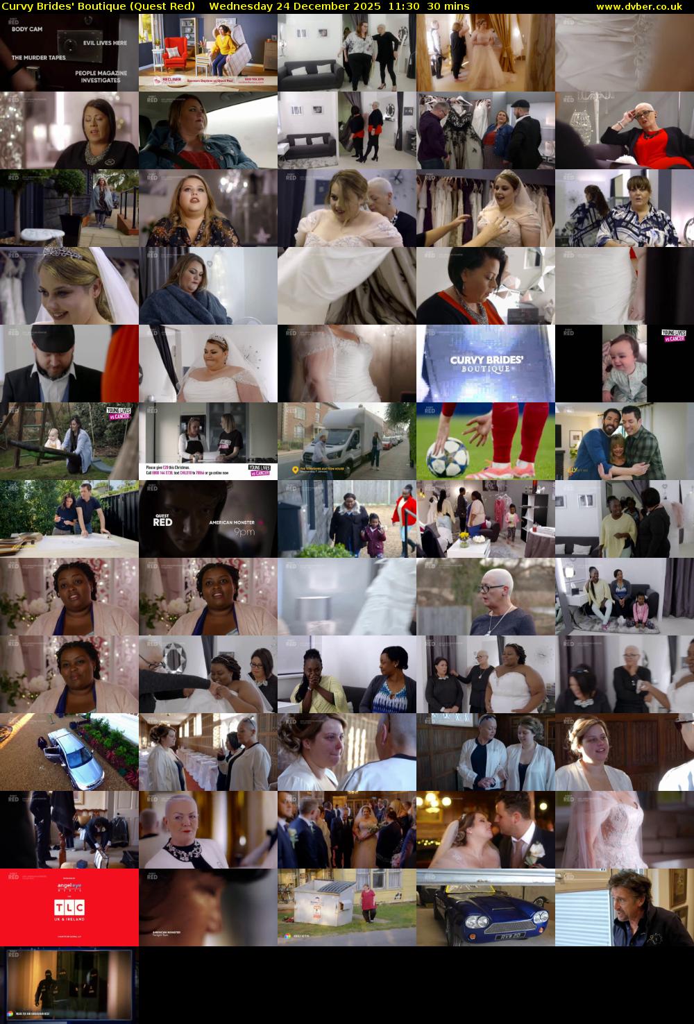 Curvy Brides' Boutique (Quest Red) Wednesday 24 December 2025 11:30 - 12:00