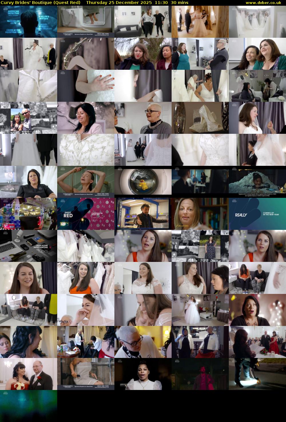 Curvy Brides' Boutique (Quest Red) Thursday 25 December 2025 11:30 - 12:00