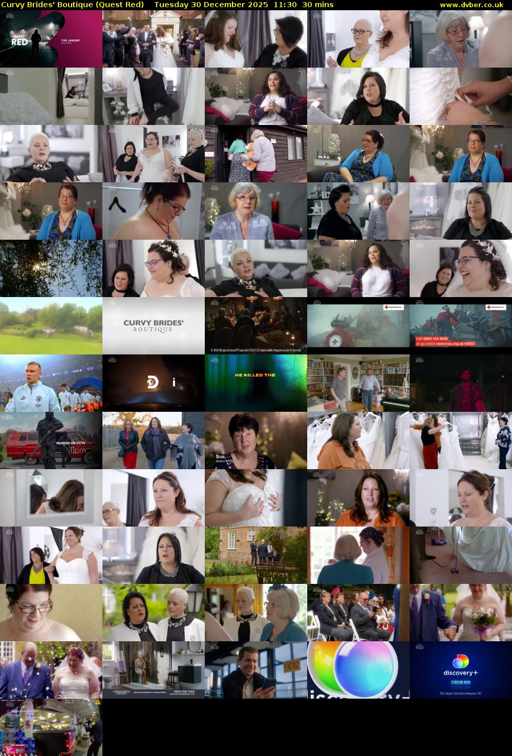 Curvy Brides' Boutique (Quest Red) Tuesday 30 December 2025 11:30 - 12:00