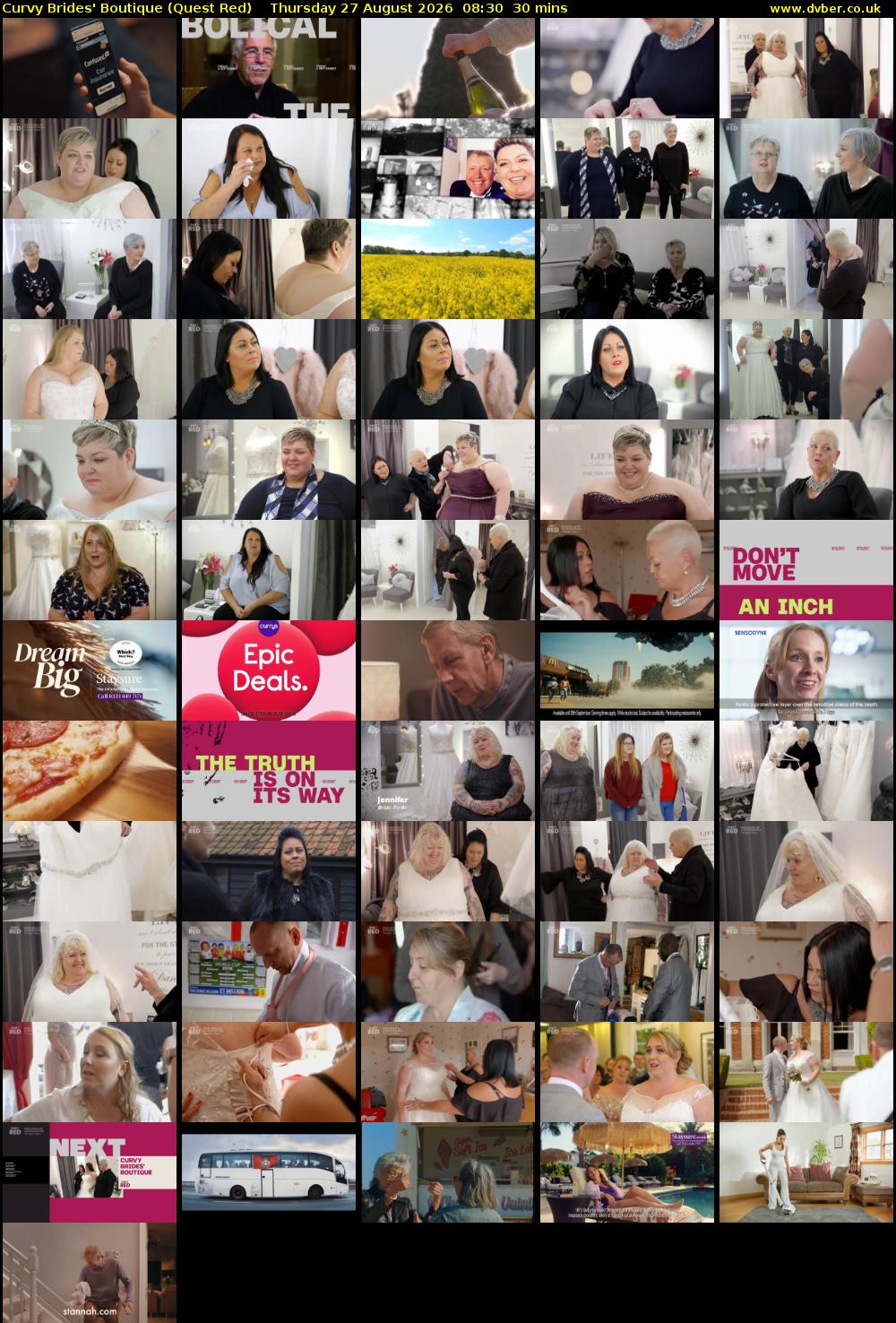 Curvy Brides' Boutique (Quest Red) Thursday 27 August 2026 08:30 - 09:00