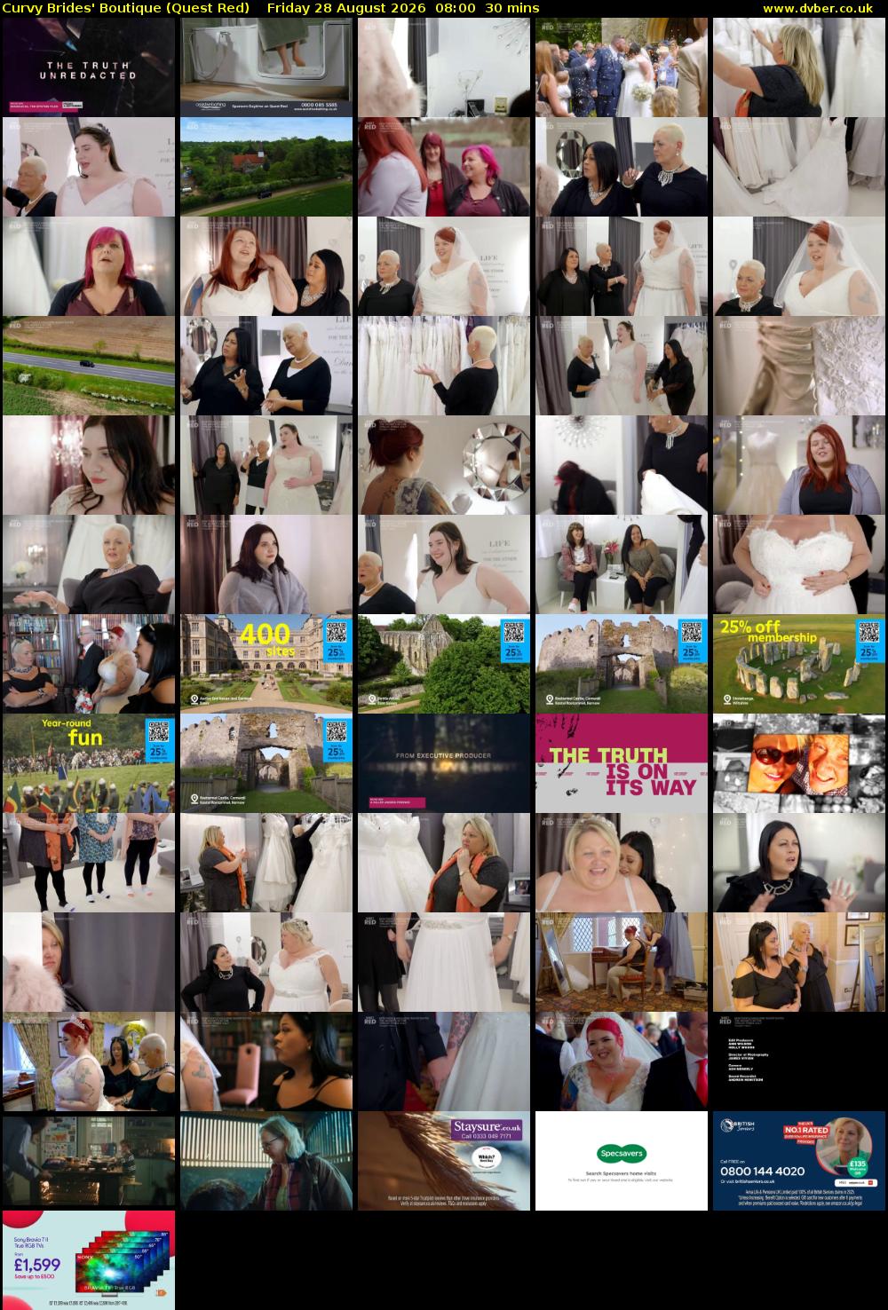 Curvy Brides' Boutique (Quest Red) Friday 28 August 2026 08:00 - 08:30