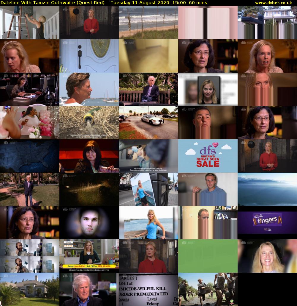 Dateline With Tamzin Outhwaite (Quest Red) Tuesday 11 August 2020 15:00 - 16:00