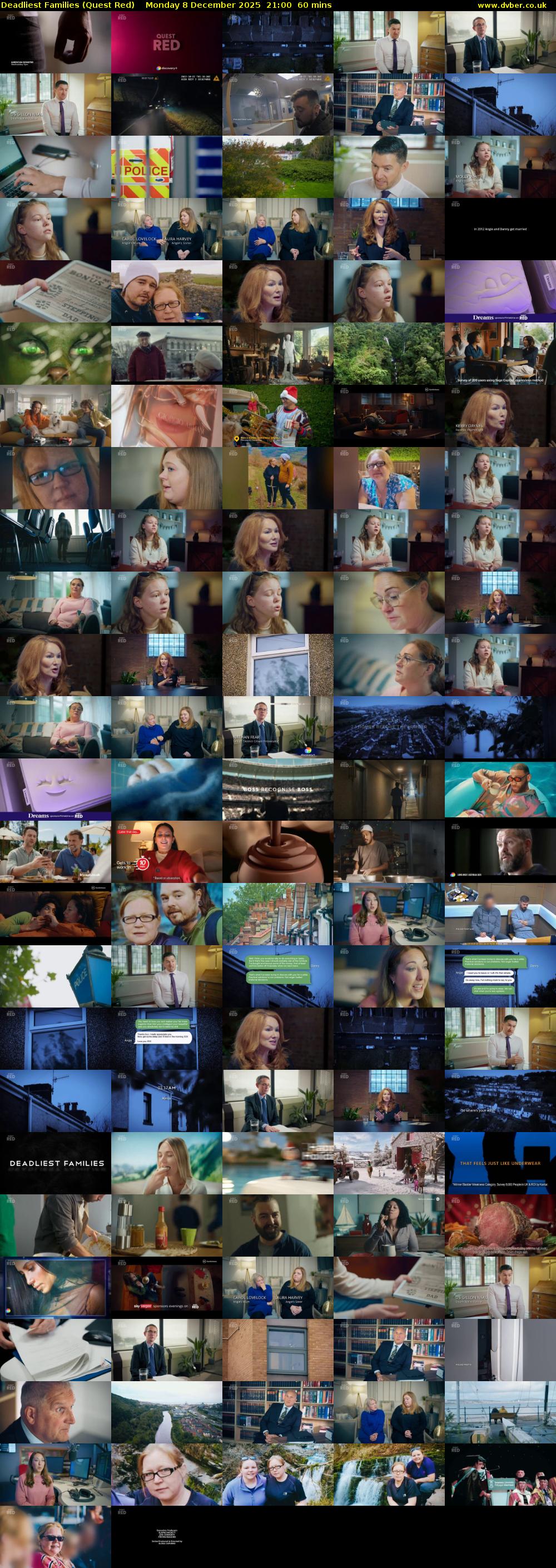 Deadliest Families (Quest Red) Monday 8 December 2025 21:00 - 22:00