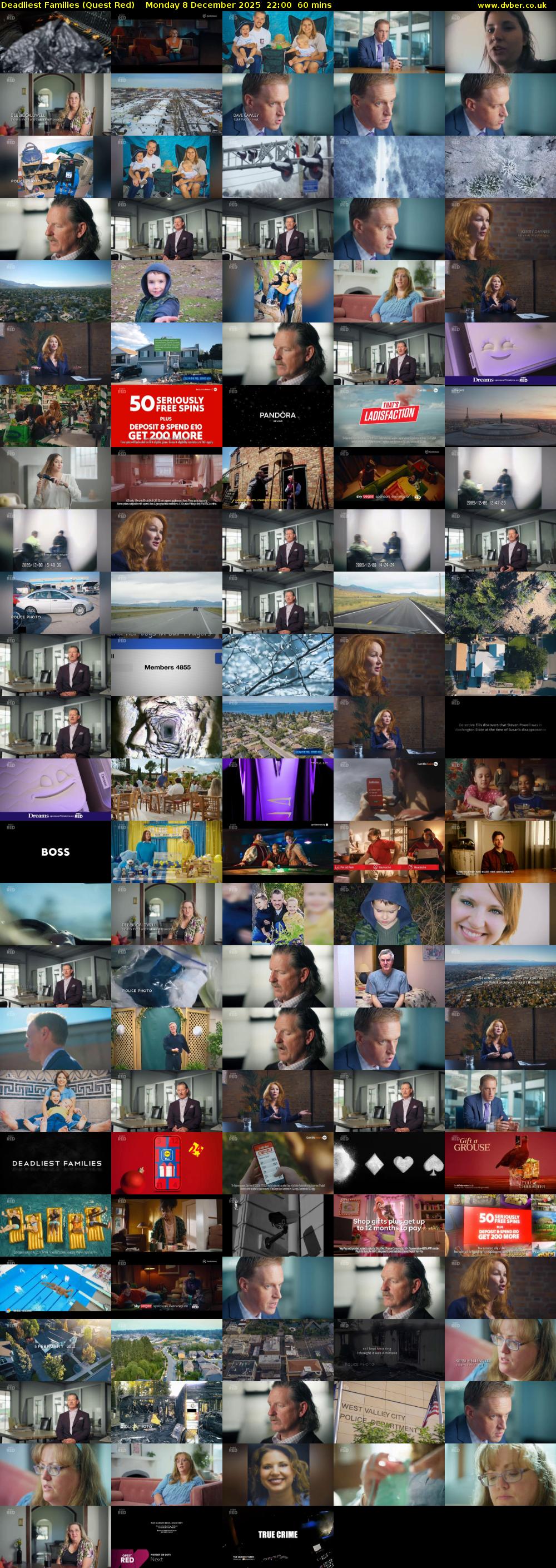 Deadliest Families (Quest Red) Monday 8 December 2025 22:00 - 23:00