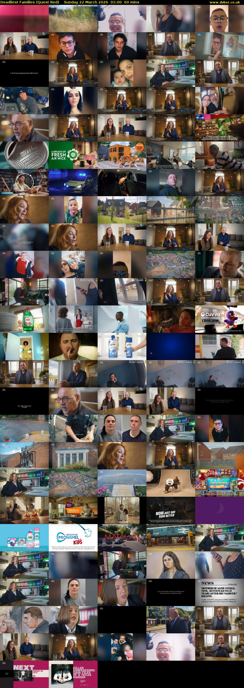 Deadliest Families (Quest Red) Sunday 22 March 2026 01:00 - 02:00