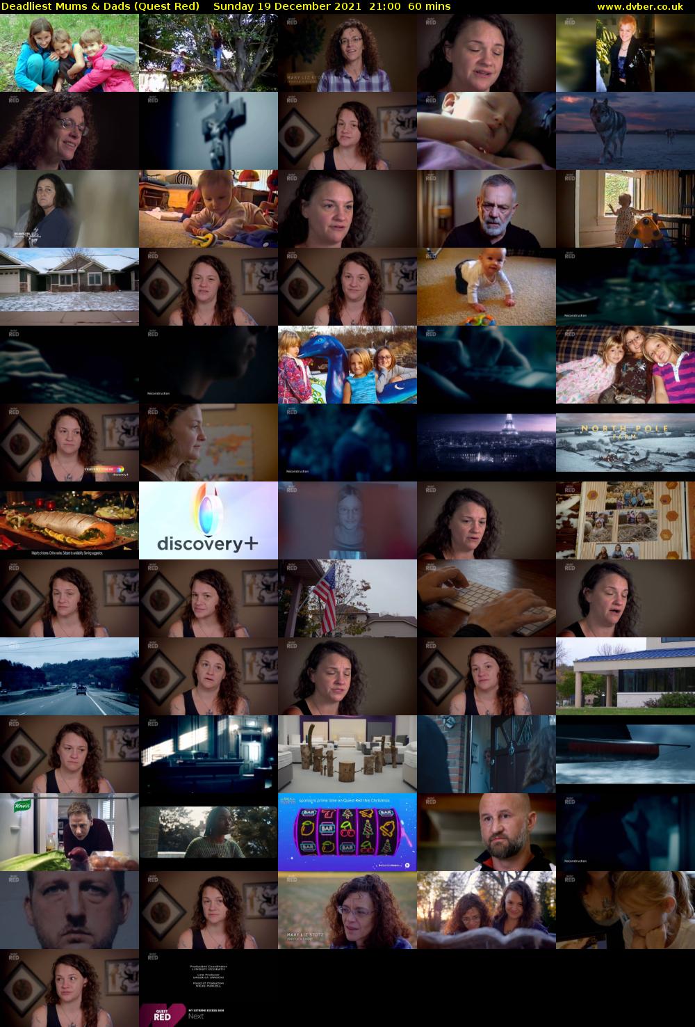 Deadliest Mums & Dads (Quest Red) Sunday 19 December 2021 21:00 - 22:00