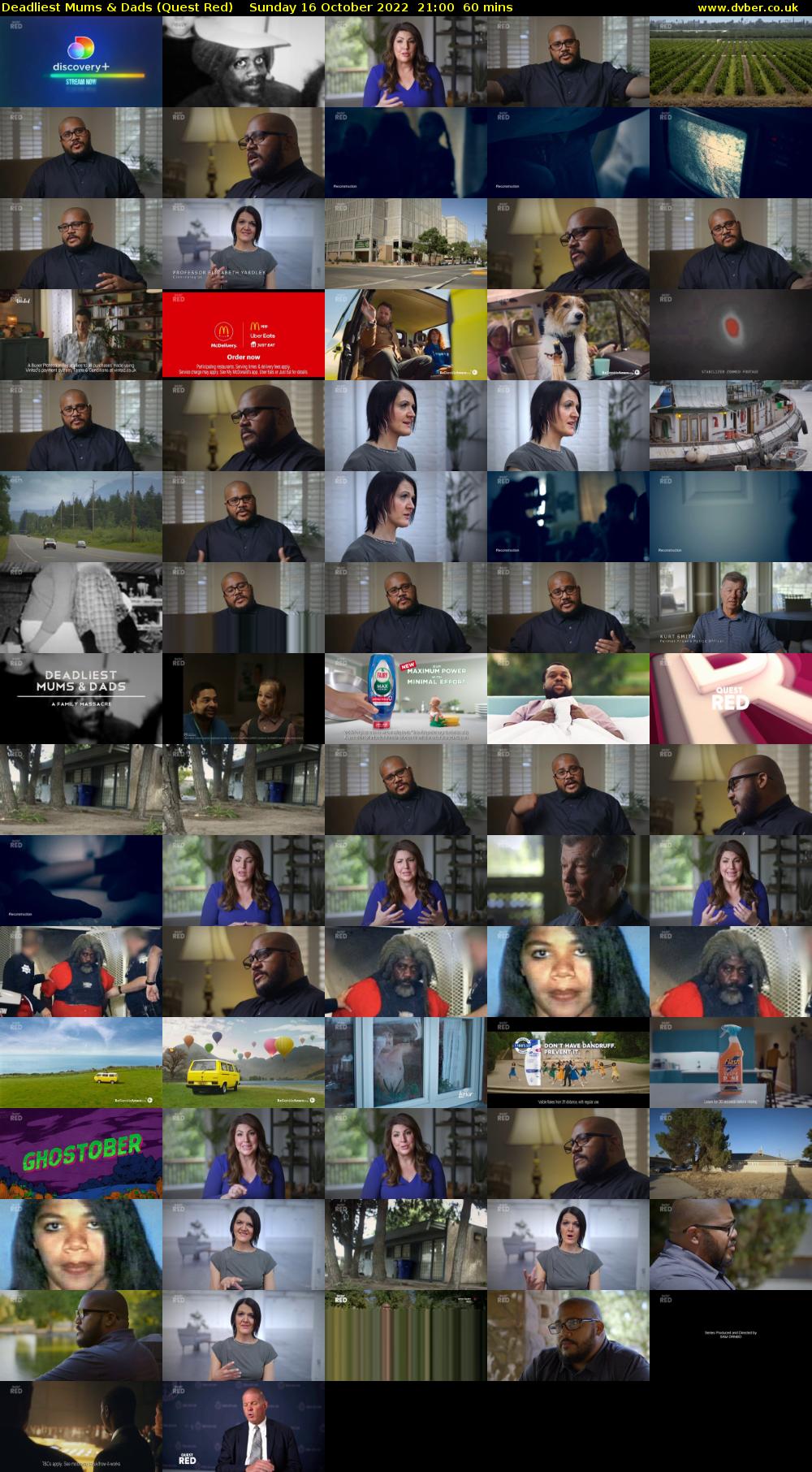 Deadliest Mums & Dads (Quest Red) Sunday 16 October 2022 21:00 - 22:00