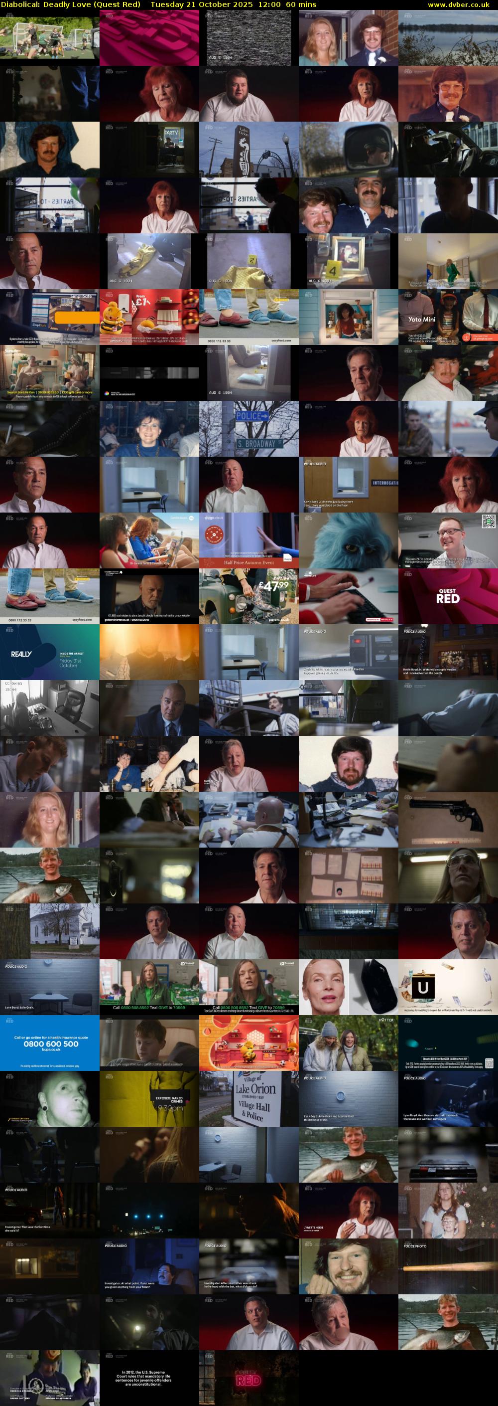 Diabolical: Deadly Love (Quest Red) Tuesday 21 October 2025 12:00 - 13:00