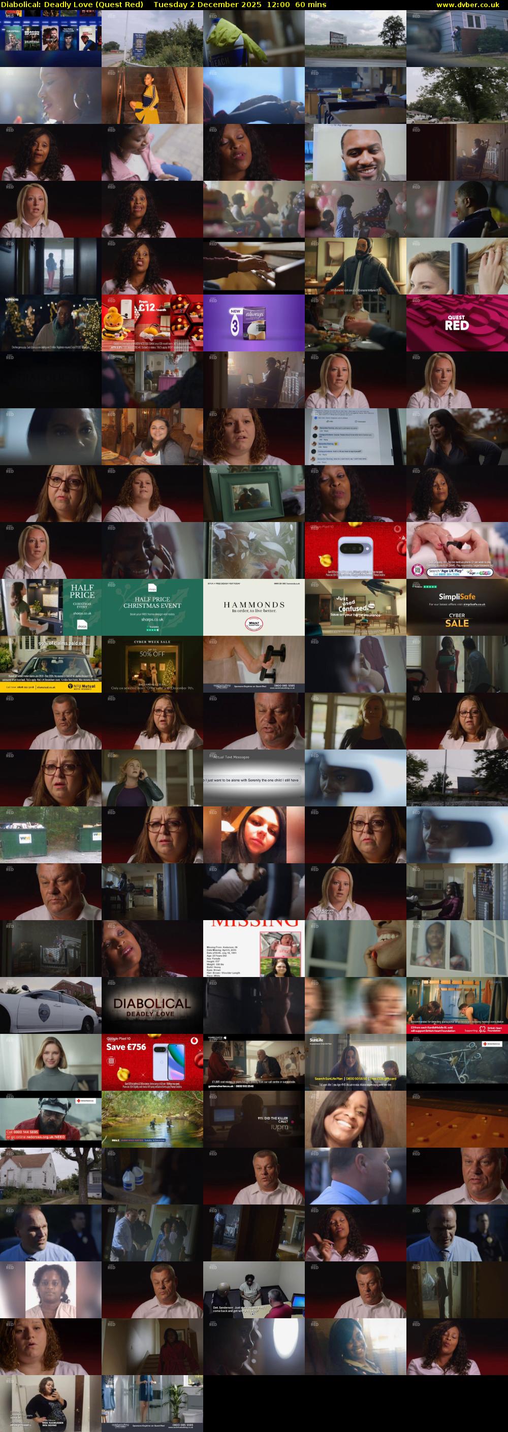 Diabolical: Deadly Love (Quest Red) Tuesday 2 December 2025 12:00 - 13:00