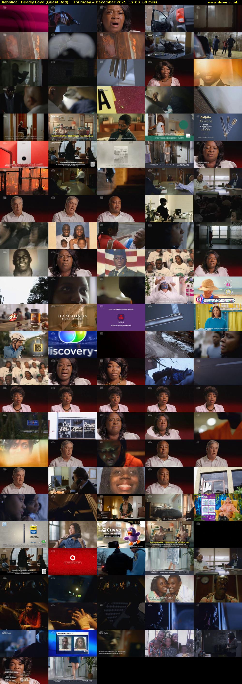 Diabolical: Deadly Love (Quest Red) Thursday 4 December 2025 12:00 - 13:00