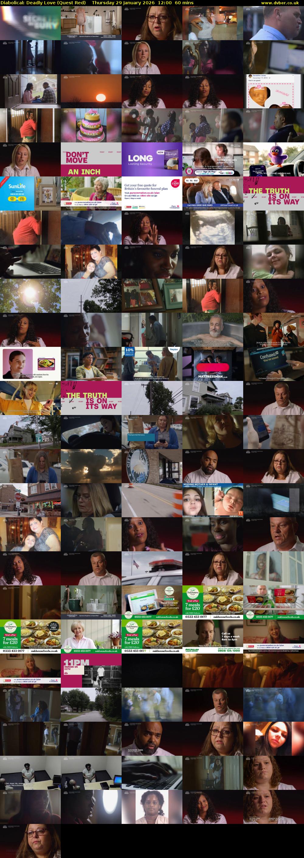 Diabolical: Deadly Love (Quest Red) Thursday 29 January 2026 12:00 - 13:00