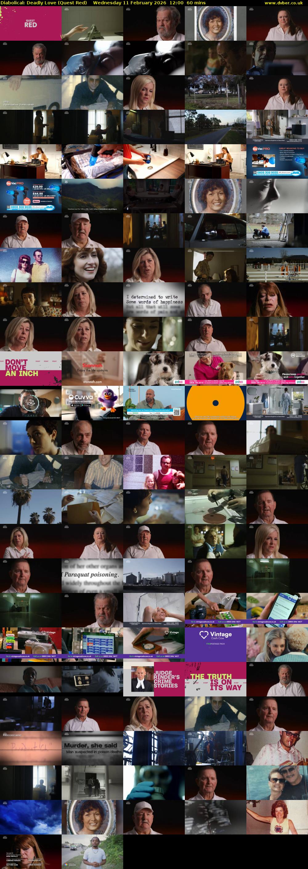 Diabolical: Deadly Love (Quest Red) Wednesday 11 February 2026 12:00 - 13:00