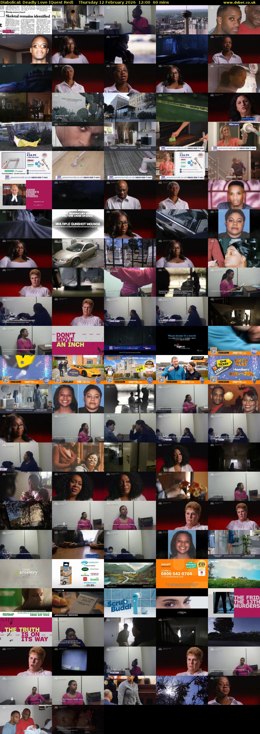 Diabolical: Deadly Love (Quest Red) Thursday 12 February 2026 12:00 - 13:00