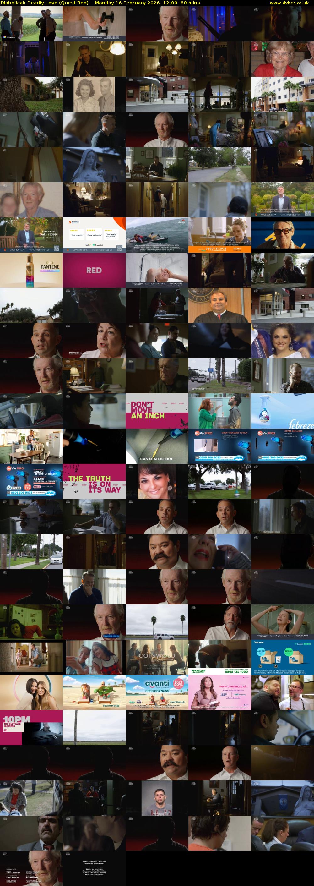 Diabolical: Deadly Love (Quest Red) Monday 16 February 2026 12:00 - 13:00