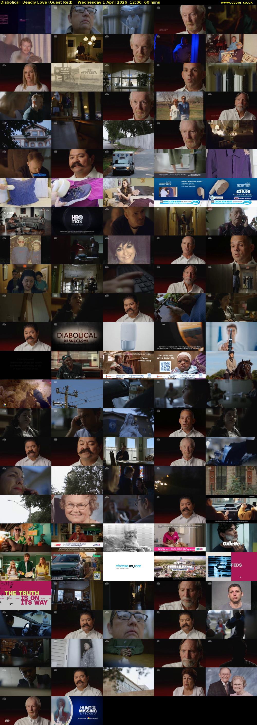 Diabolical: Deadly Love (Quest Red) Wednesday 1 April 2026 12:00 - 13:00