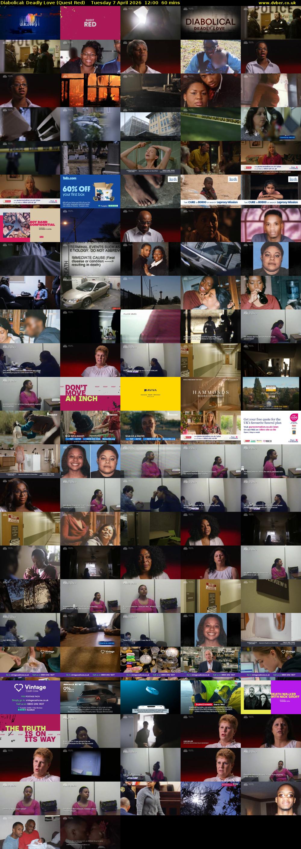 Diabolical: Deadly Love (Quest Red) Tuesday 7 April 2026 12:00 - 13:00