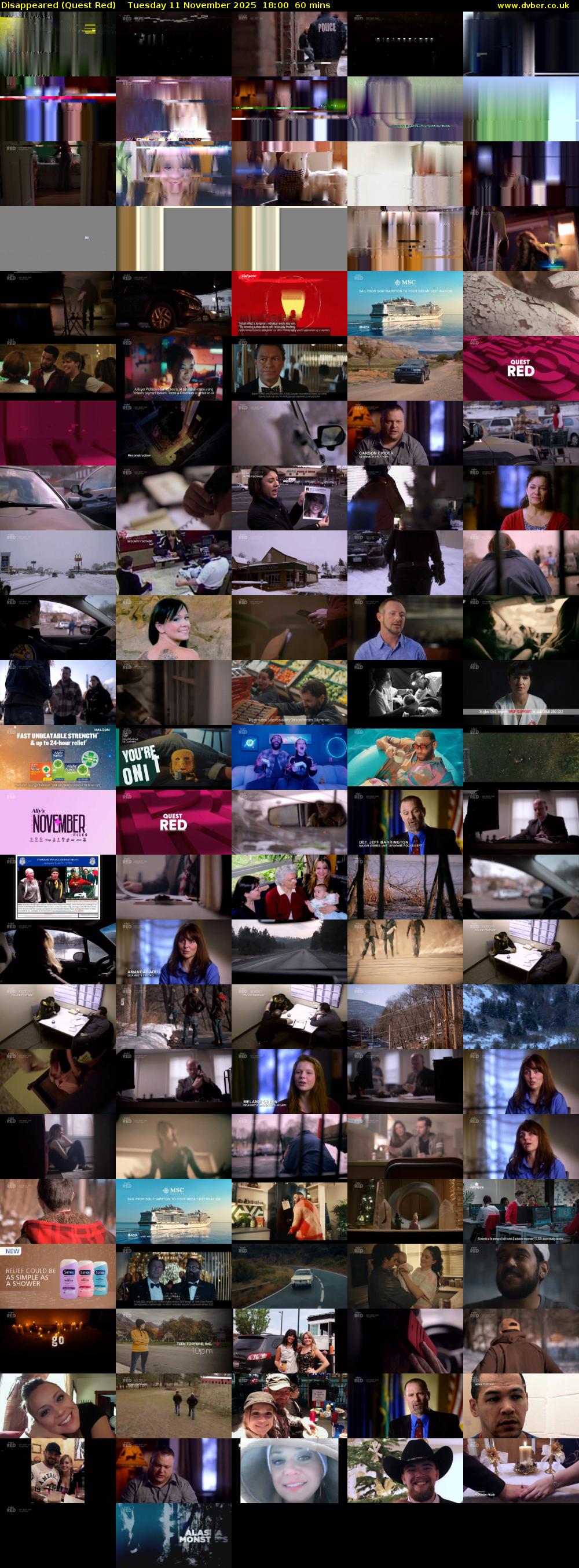 Disappeared (Quest Red) Tuesday 11 November 2025 18:00 - 19:00