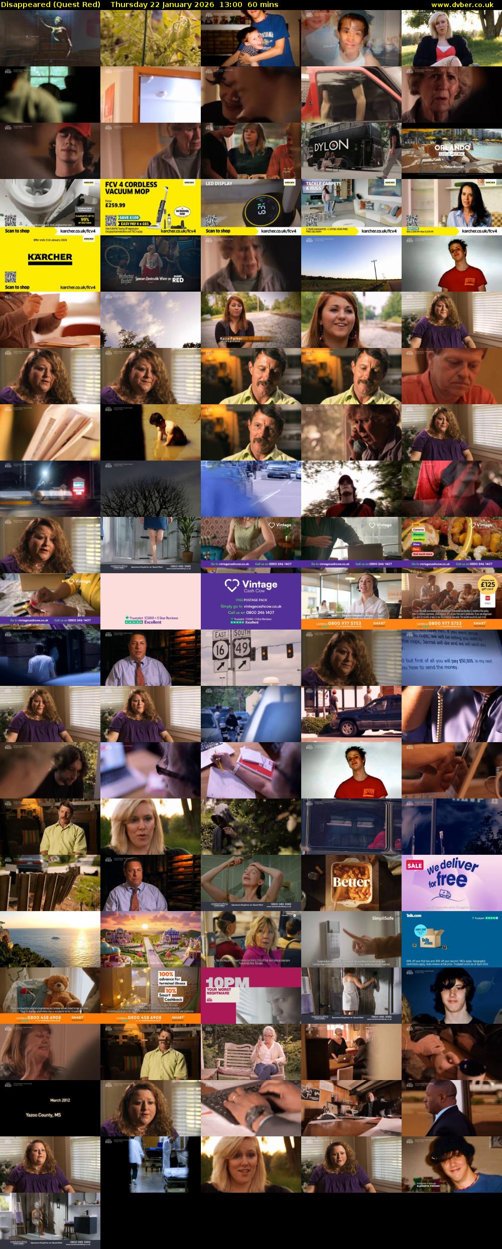 Disappeared (Quest Red) Thursday 22 January 2026 13:00 - 14:00