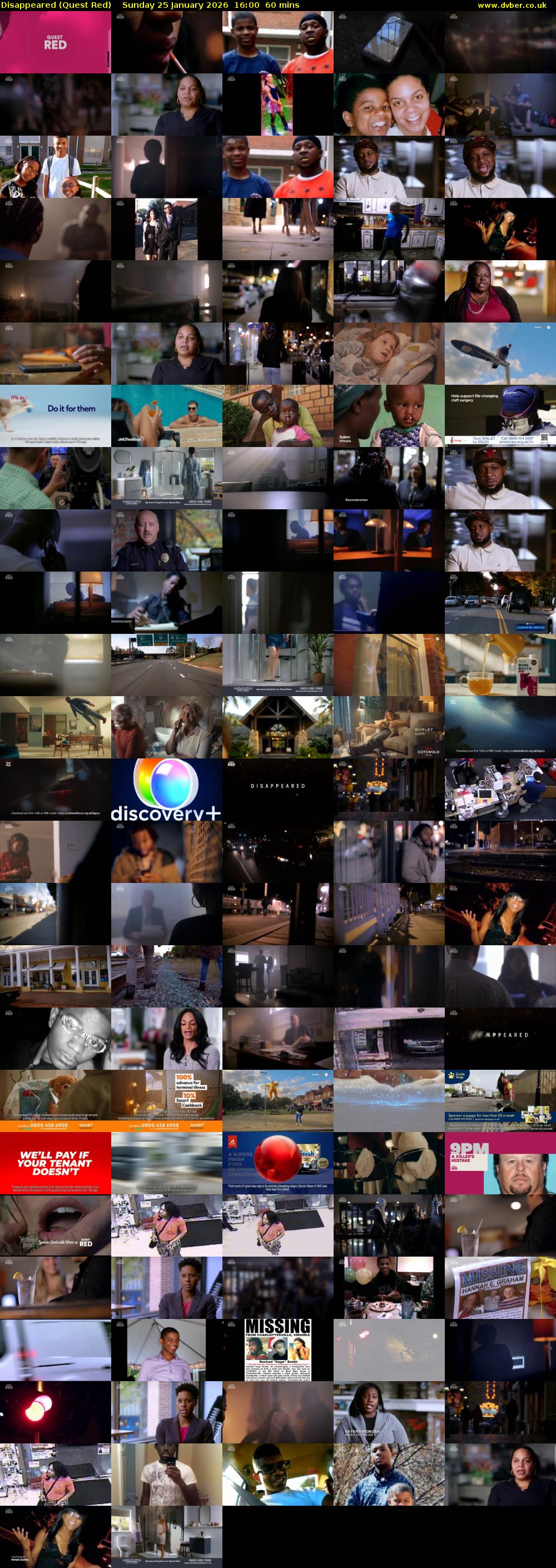 Disappeared (Quest Red) Sunday 25 January 2026 16:00 - 17:00