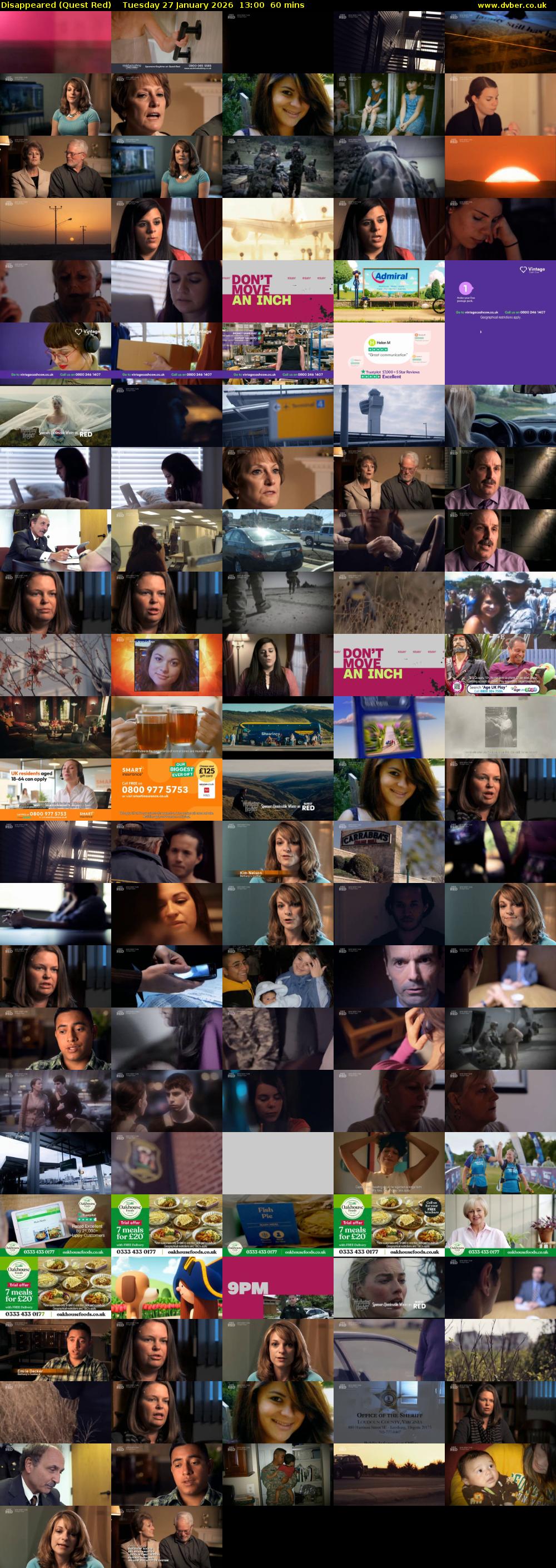 Disappeared (Quest Red) Tuesday 27 January 2026 13:00 - 14:00