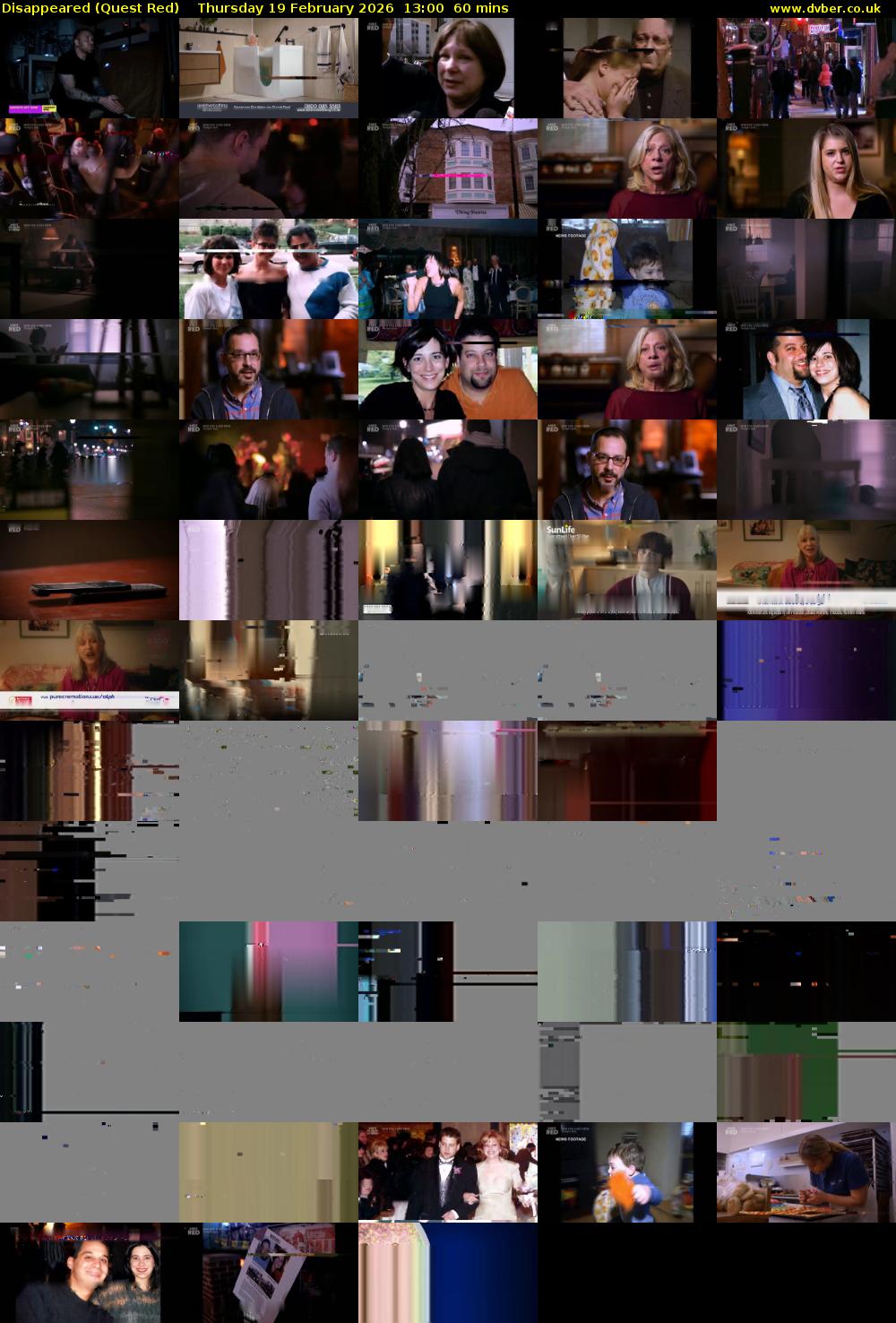 Disappeared (Quest Red) Thursday 19 February 2026 13:00 - 14:00