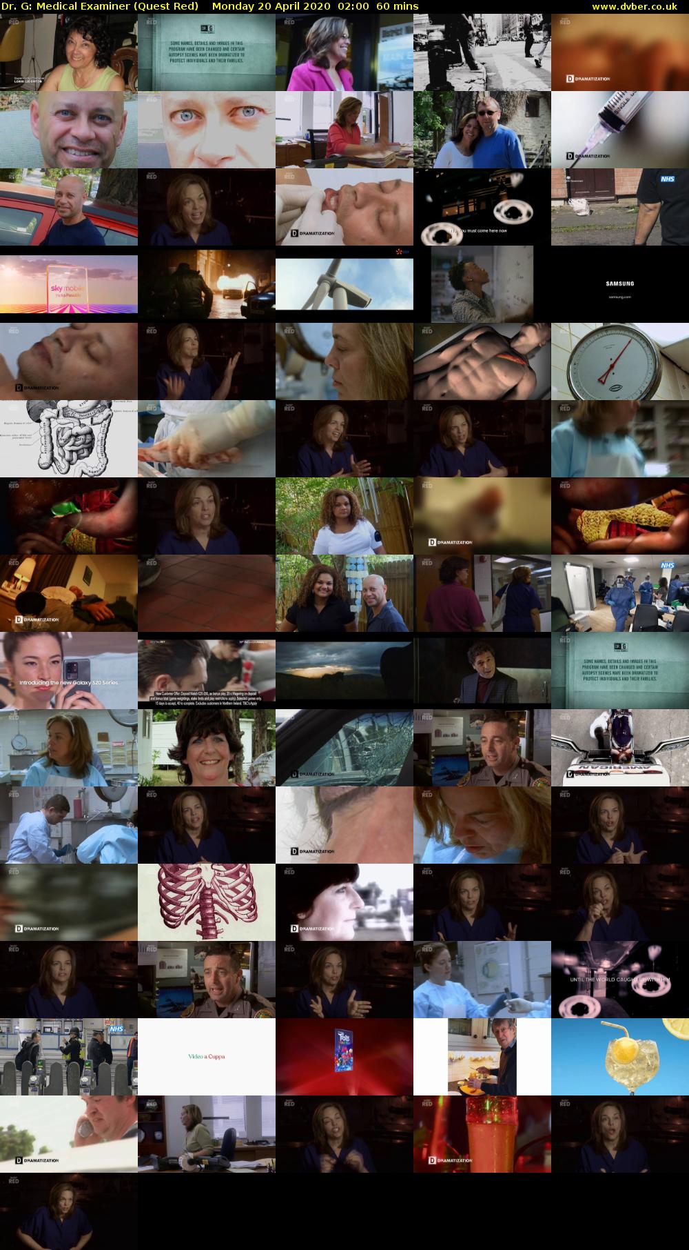 Dr. G: Medical Examiner (Quest Red) Monday 20 April 2020 02:00 - 03:00