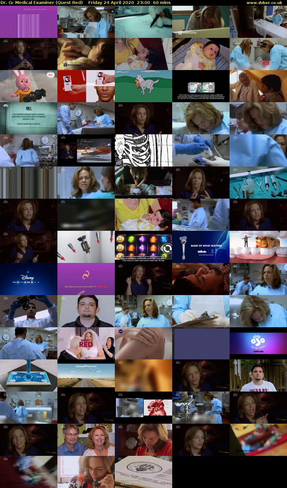 Dr. G: Medical Examiner (Quest Red) Friday 24 April 2020 23:00 - 00:00