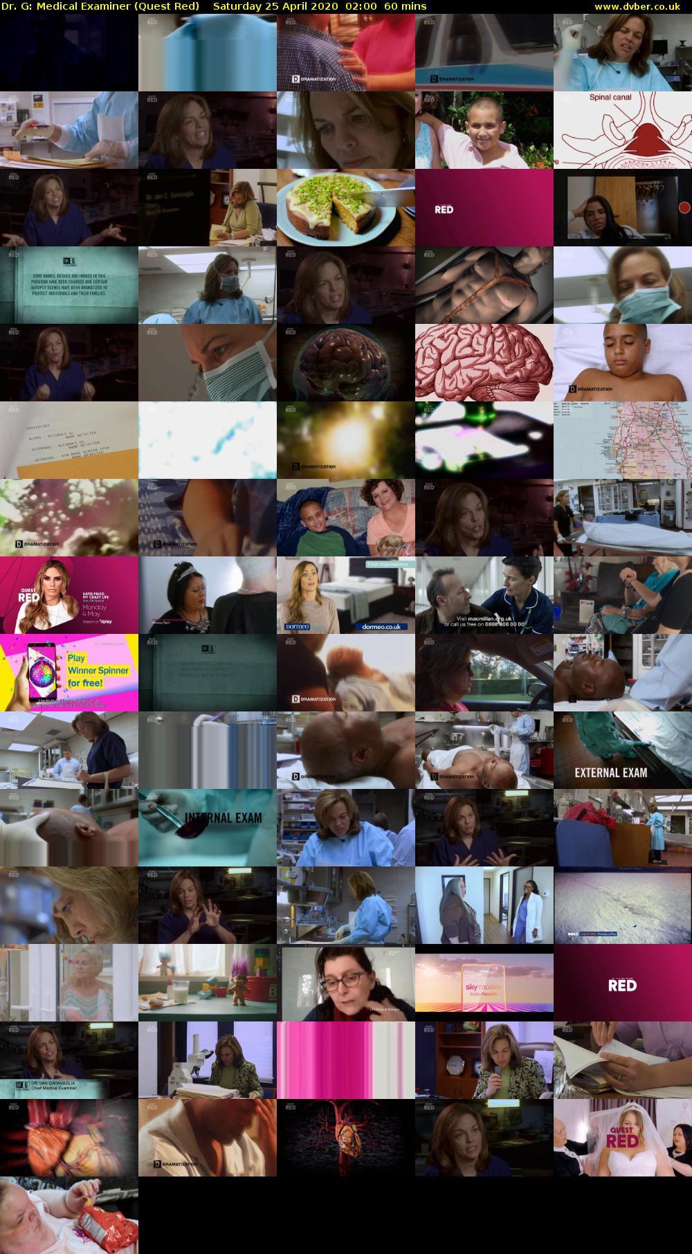 Dr. G: Medical Examiner (Quest Red) Saturday 25 April 2020 02:00 - 03:00