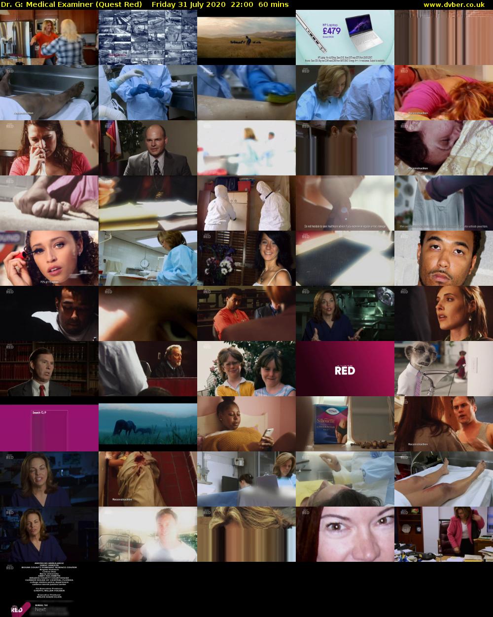 Dr. G: Medical Examiner (Quest Red) Friday 31 July 2020 22:00 - 23:00