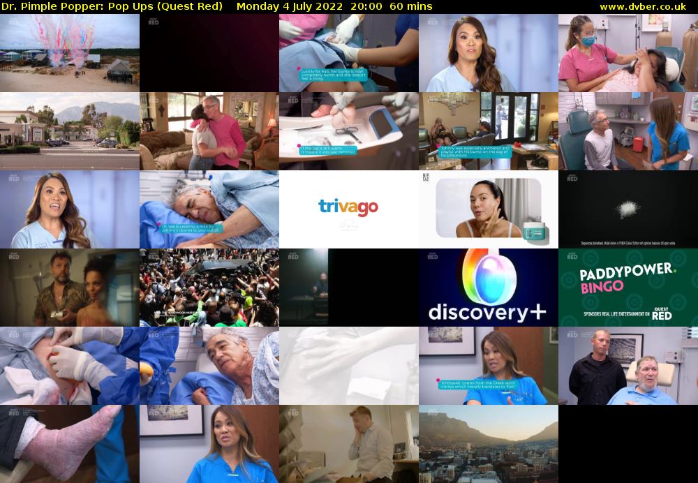 Dr. Pimple Popper: Pop Ups (Quest Red) Monday 4 July 2022 20:00 - 21:00