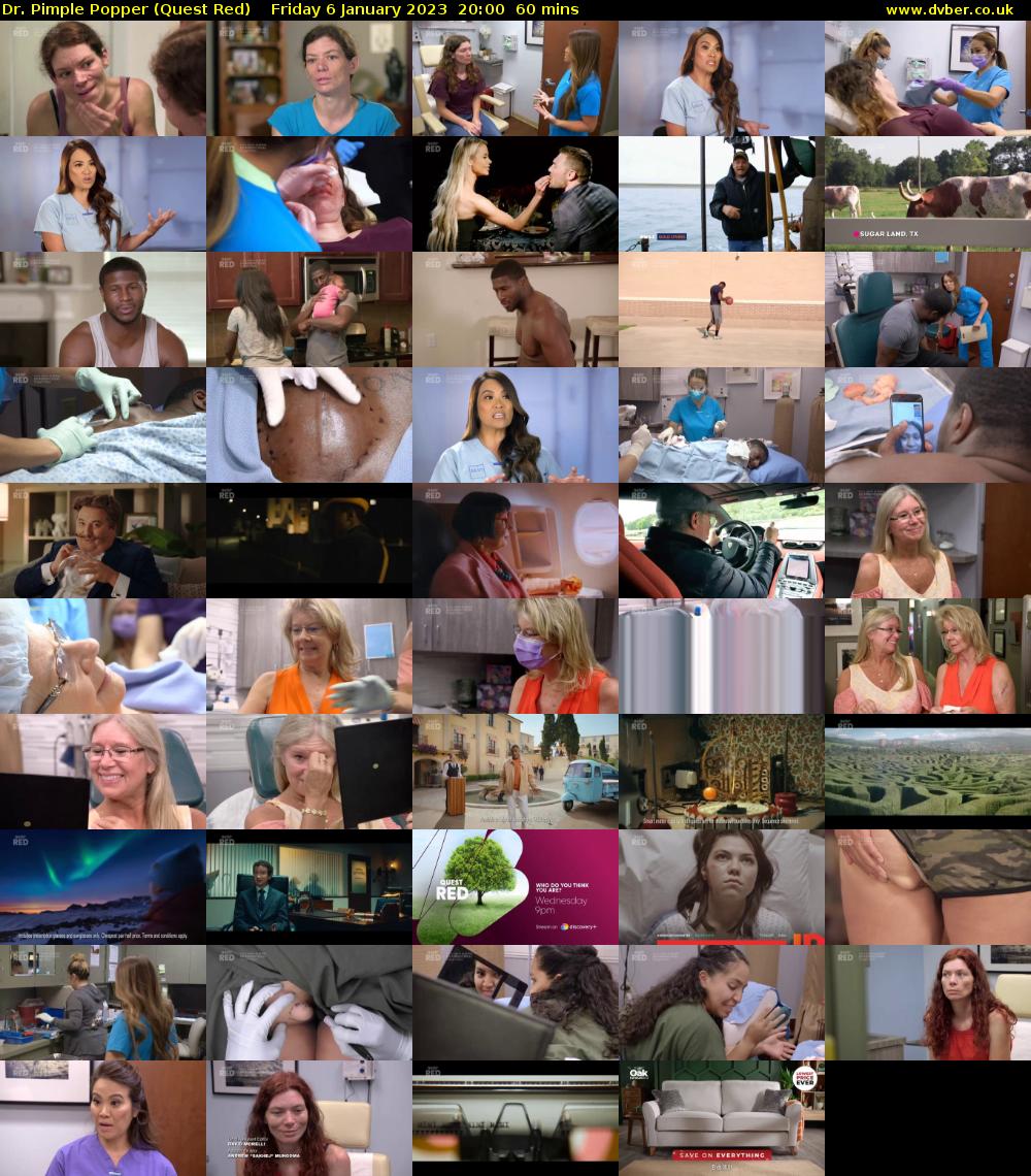 Dr. Pimple Popper (Quest Red) Friday 6 January 2023 20:00 - 21:00