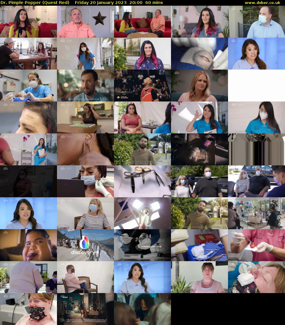 Dr. Pimple Popper (Quest Red) Friday 20 January 2023 20:00 - 21:00
