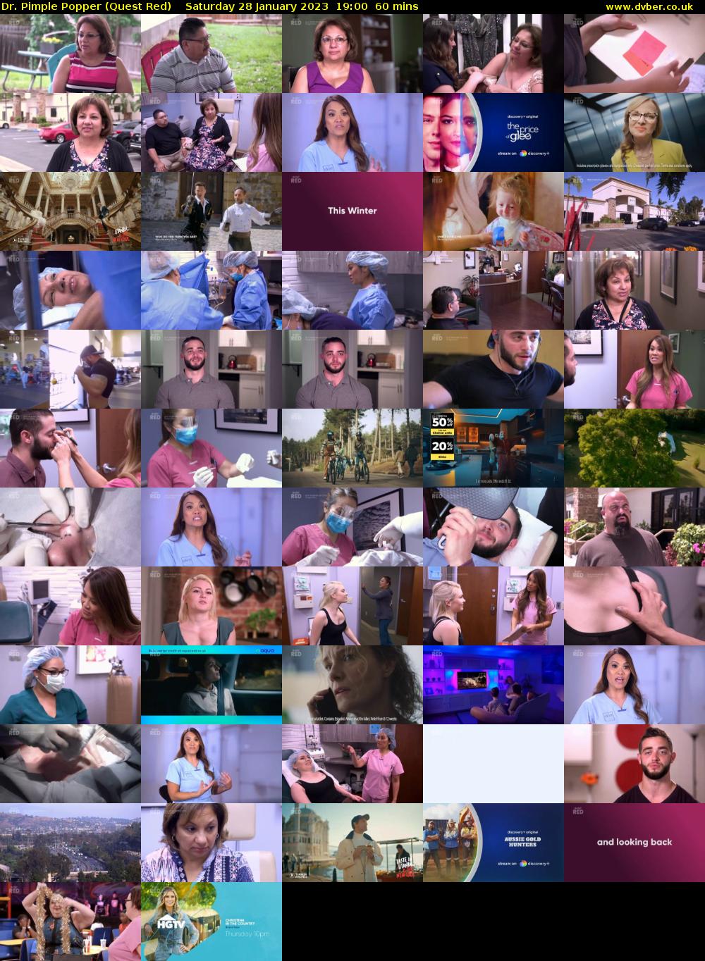 Dr. Pimple Popper (Quest Red) Saturday 28 January 2023 19:00 - 20:00