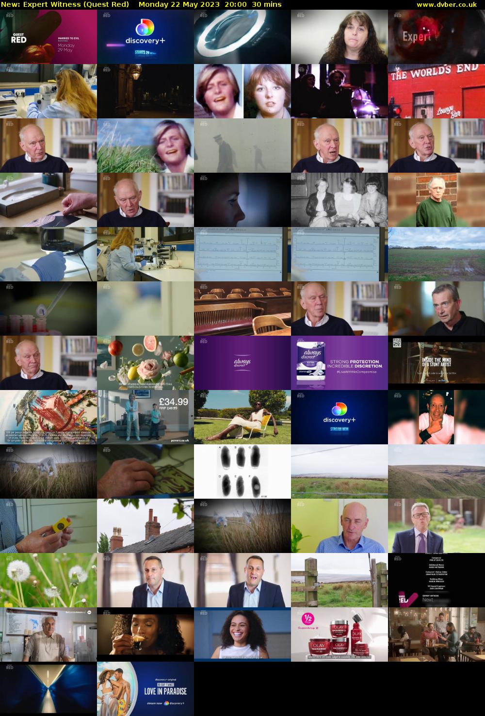 Expert Witness (Quest Red) Monday 22 May 2023 20:00 - 20:30