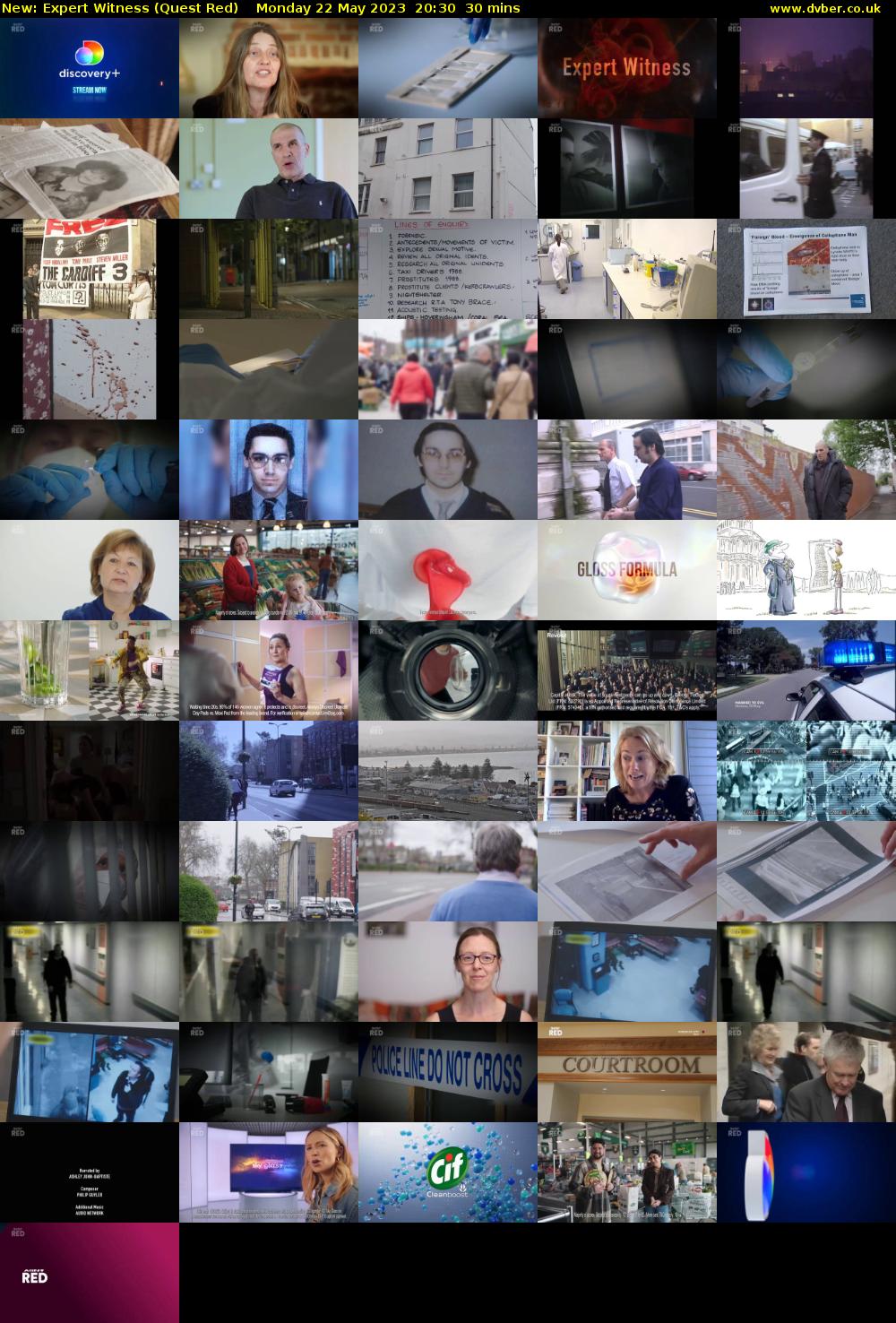 Expert Witness (Quest Red) Monday 22 May 2023 20:30 - 21:00