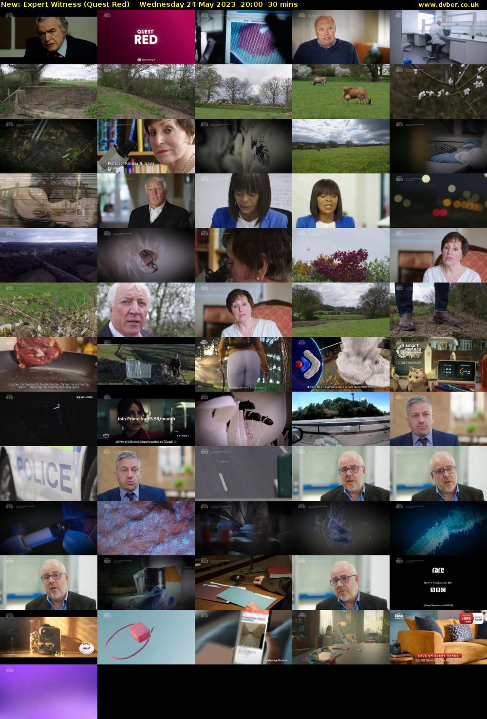 Expert Witness (Quest Red) Wednesday 24 May 2023 20:00 - 20:30