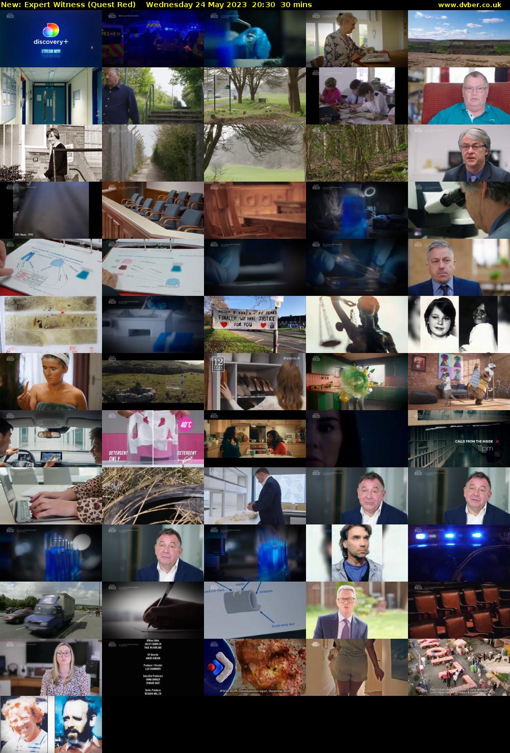 Expert Witness (Quest Red) Wednesday 24 May 2023 20:30 - 21:00
