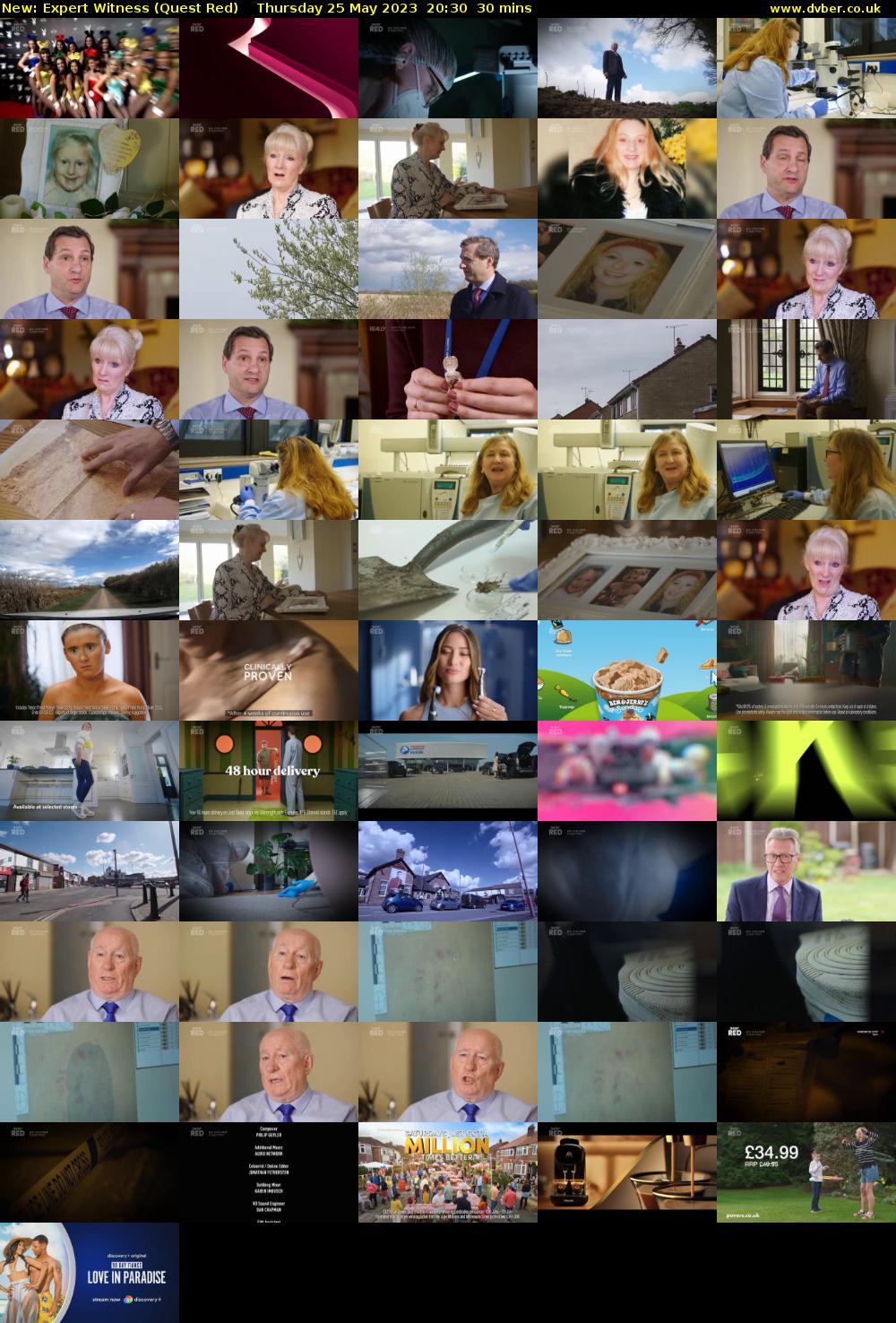 Expert Witness (Quest Red) Thursday 25 May 2023 20:30 - 21:00