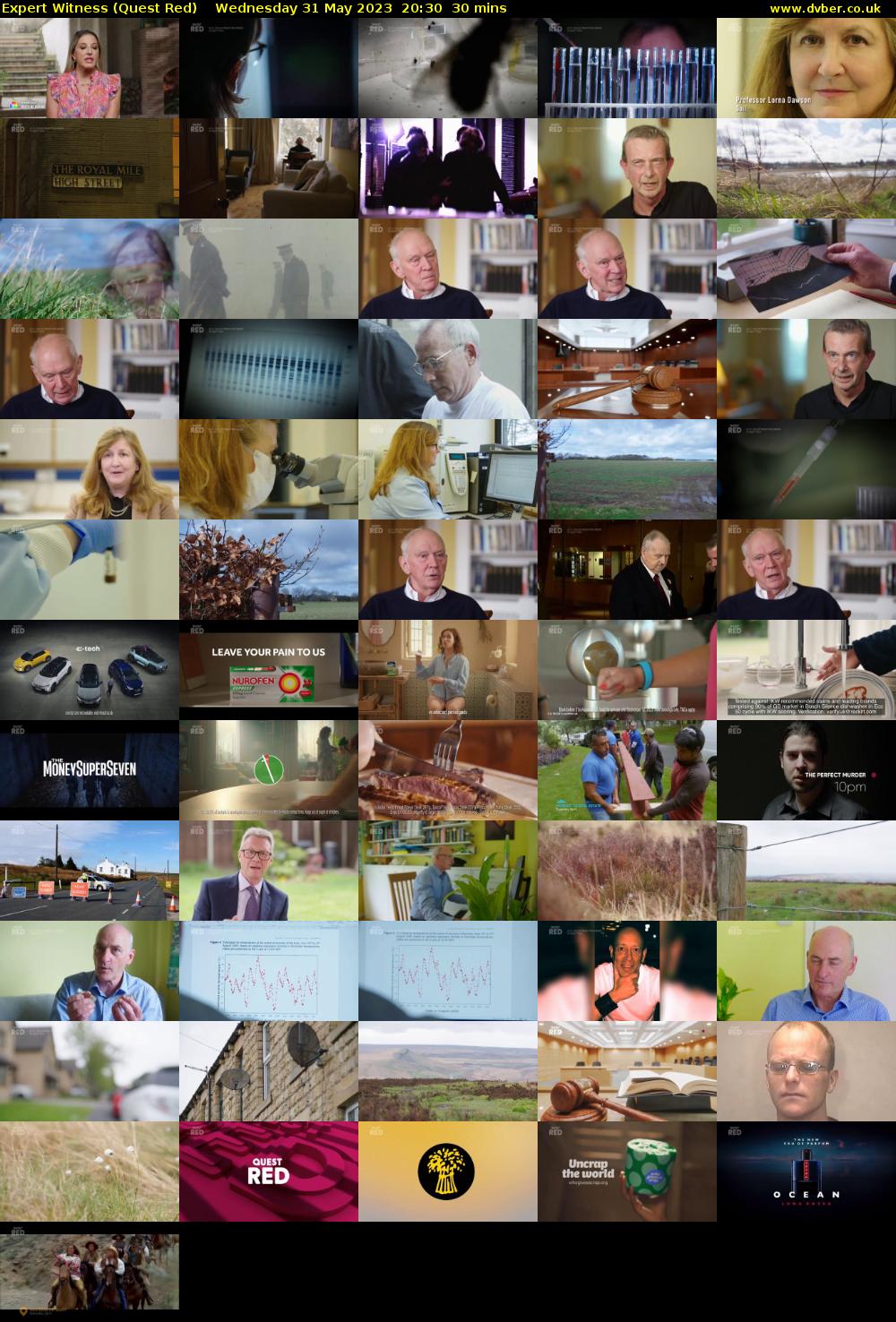 Expert Witness (Quest Red) Wednesday 31 May 2023 20:30 - 21:00