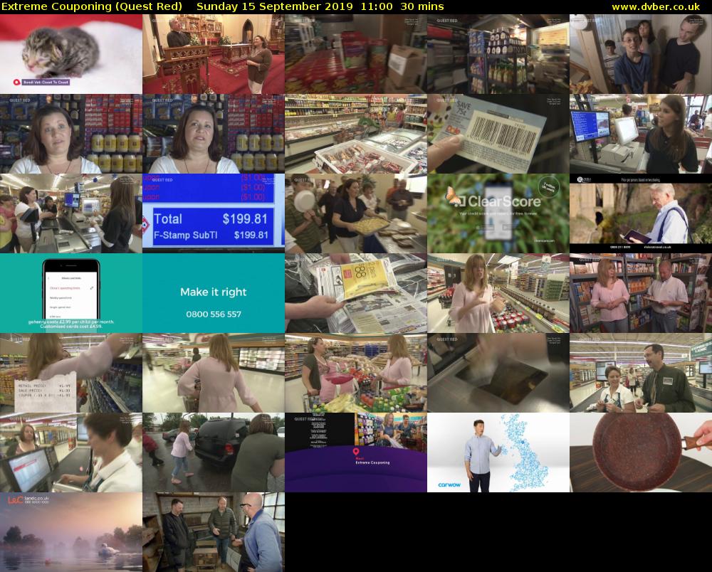 Extreme Couponing (Quest Red) Sunday 15 September 2019 11:00 - 11:30