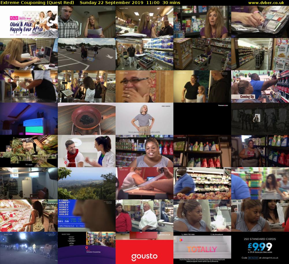 Extreme Couponing (Quest Red) Sunday 22 September 2019 11:00 - 11:30