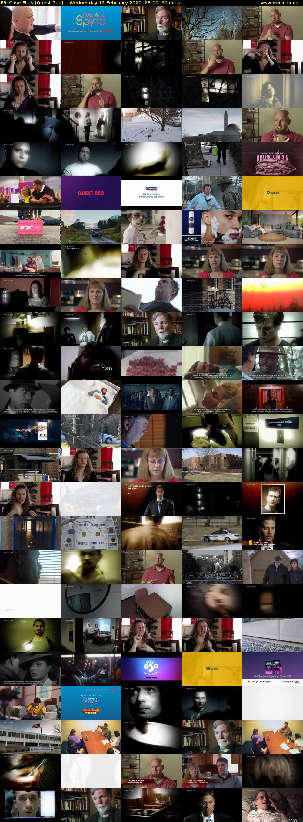 FBI Case Files (Quest Red) Wednesday 12 February 2020 23:00 - 00:00