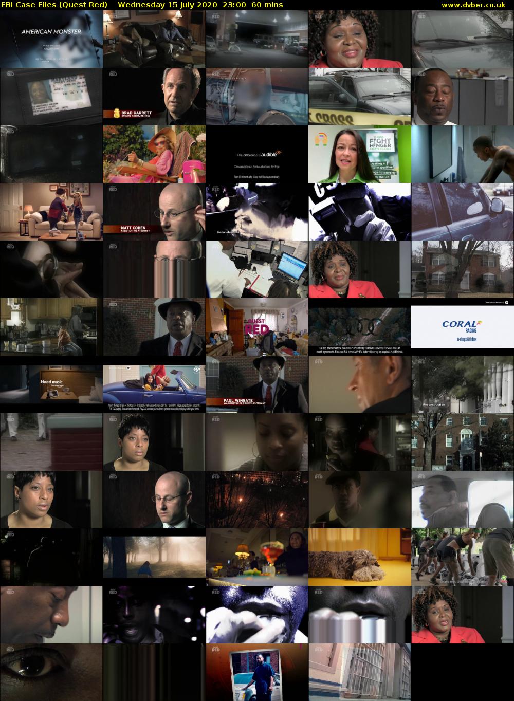 FBI Case Files (Quest Red) Wednesday 15 July 2020 23:00 - 00:00