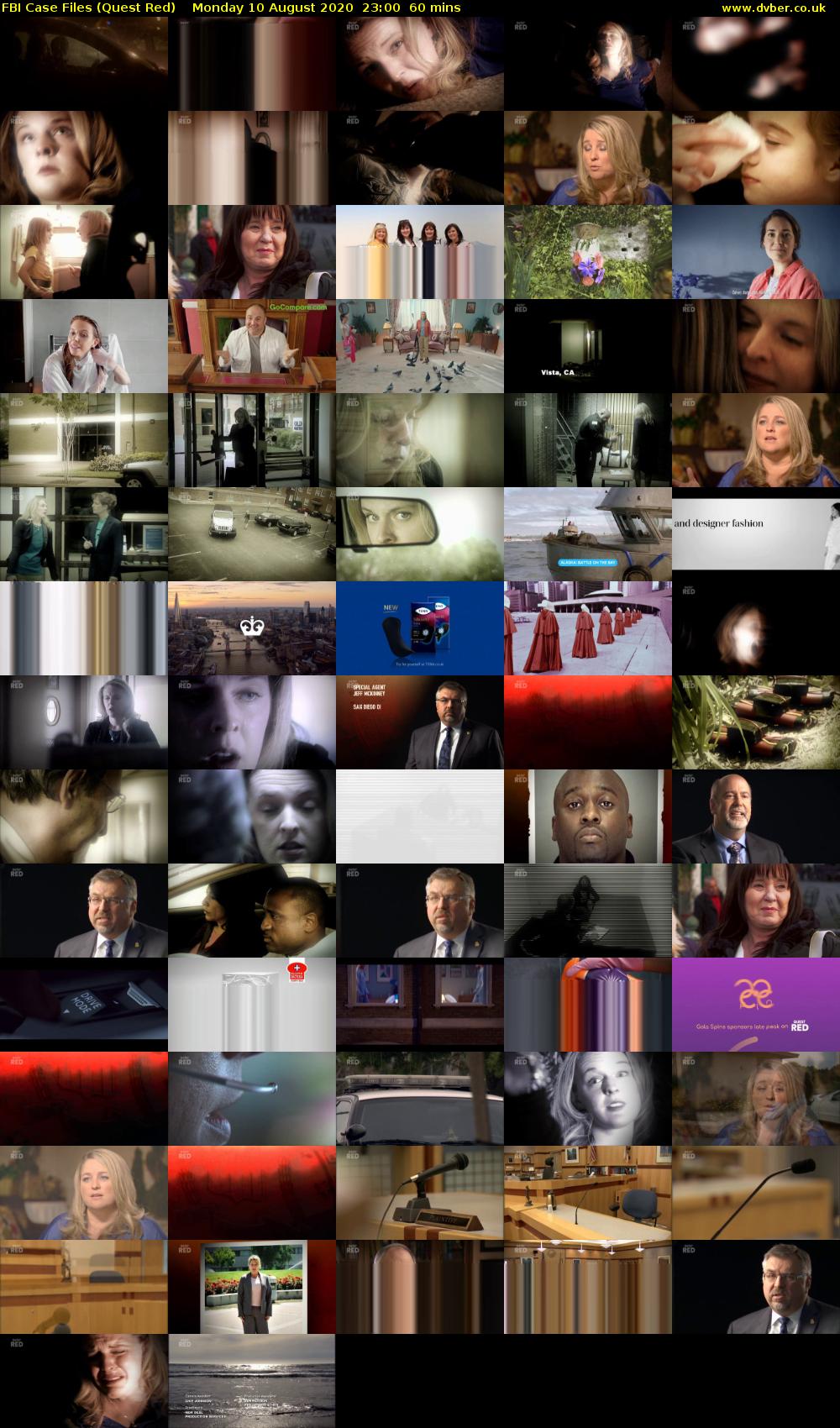 FBI Case Files (Quest Red) Monday 10 August 2020 23:00 - 00:00