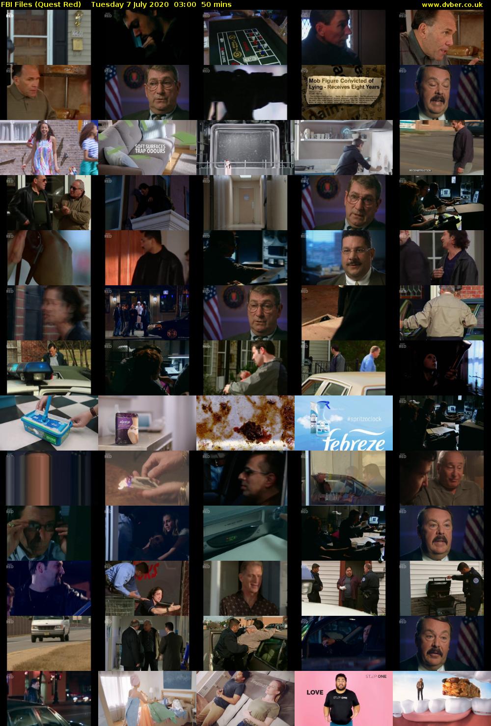 FBI Files (Quest Red) Tuesday 7 July 2020 03:00 - 03:50
