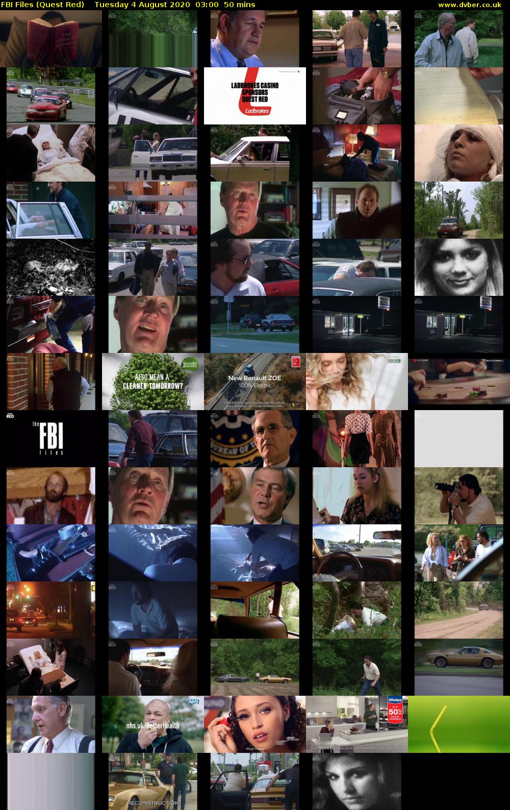 FBI Files (Quest Red) Tuesday 4 August 2020 03:00 - 03:50
