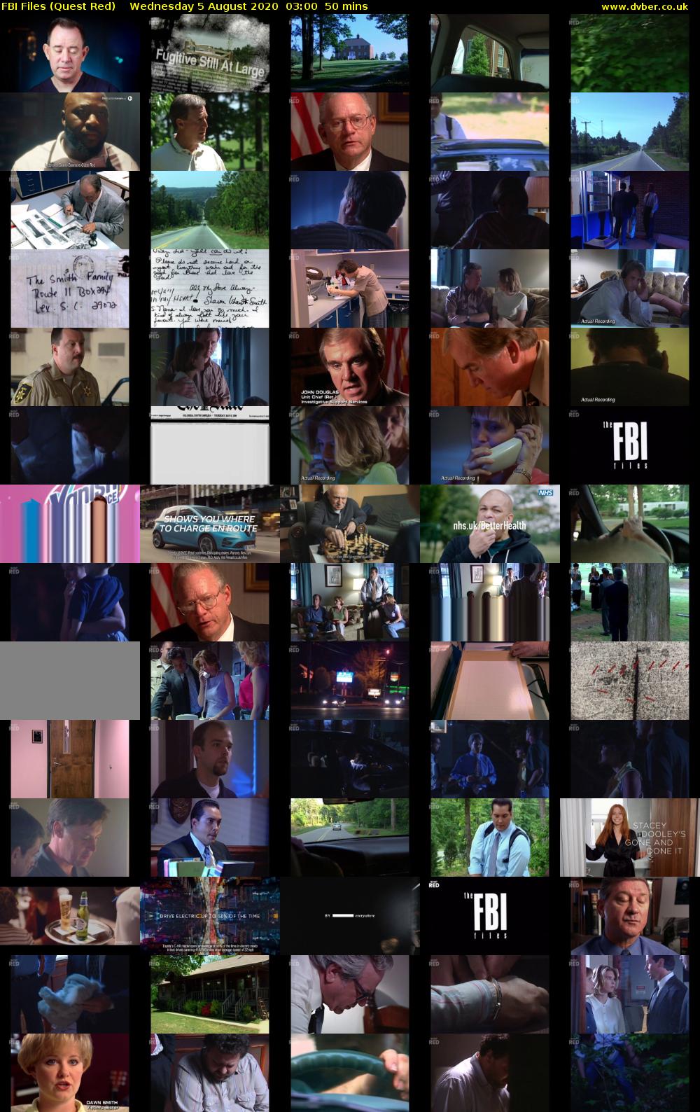 FBI Files (Quest Red) Wednesday 5 August 2020 03:00 - 03:50